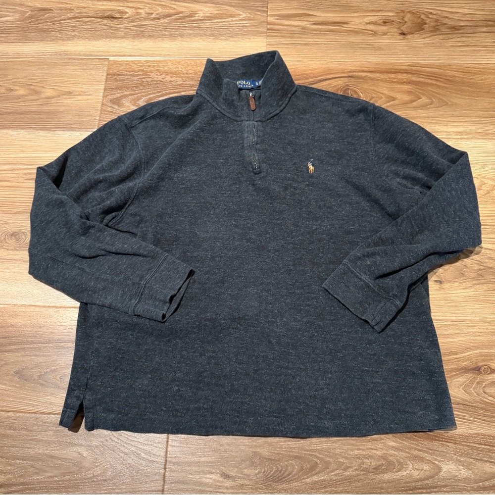Polo Ralph Lauren Gray Men’s sz L Quarter-Zip Long Sleeve Sweatshirt